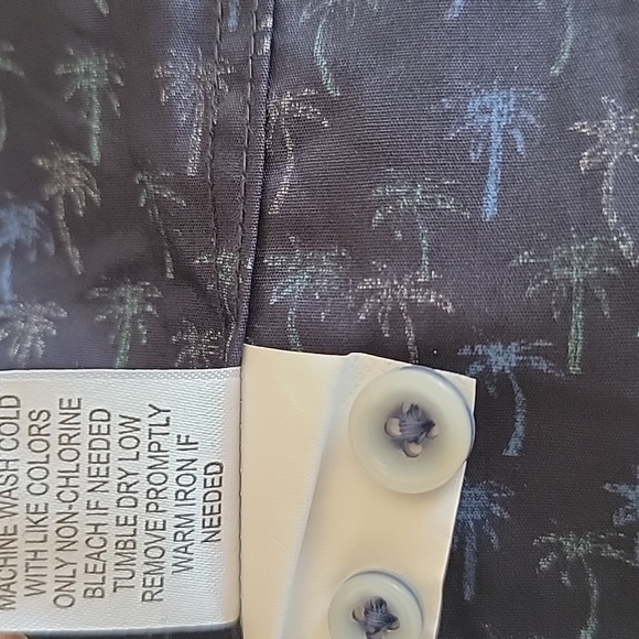 JOHNSTON & MURPHY PALM TREE PRINT MEN'S LONG SLEEVE SHIRT - Picture 12 of 13